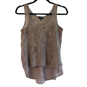 The Limited, Sheer blouse, Taupe, Size M